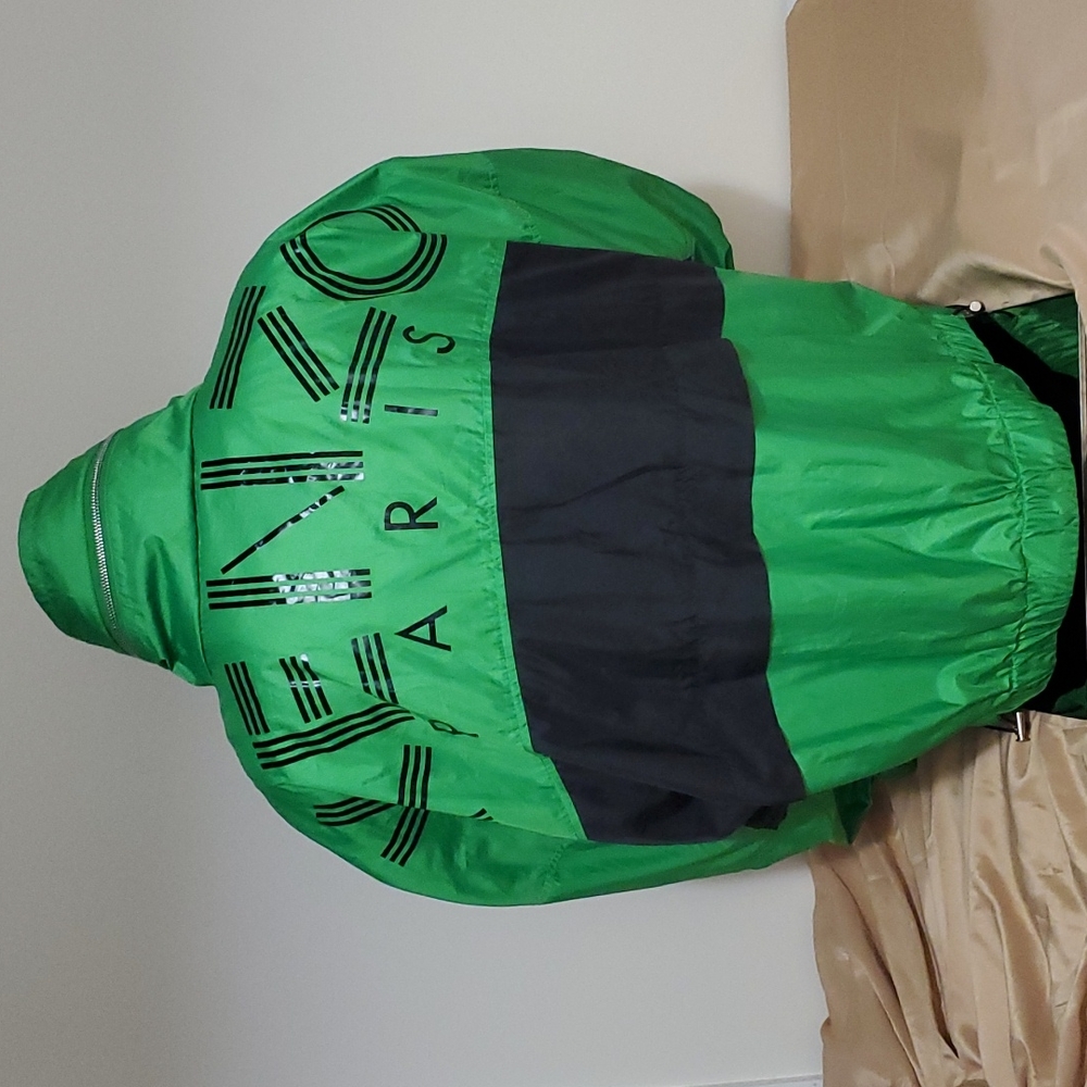 Kenzo Black & Green Nylon Jacket